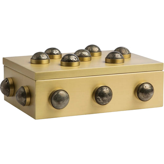 Pandora Pyrite Box by Global Views. Made from stainless steel, pandora pyrite in a unique style.