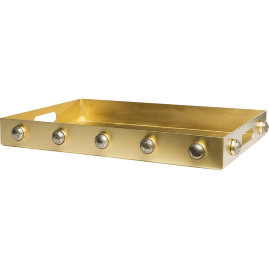 Pandora Pyrite Tray by Global Views. Made from stainless steel, pandora pyrite in a unique style.