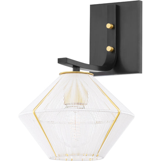 Saranac Wall Sconce by Hudson Valley in aged old bronze. Made from steel in a transitional style.