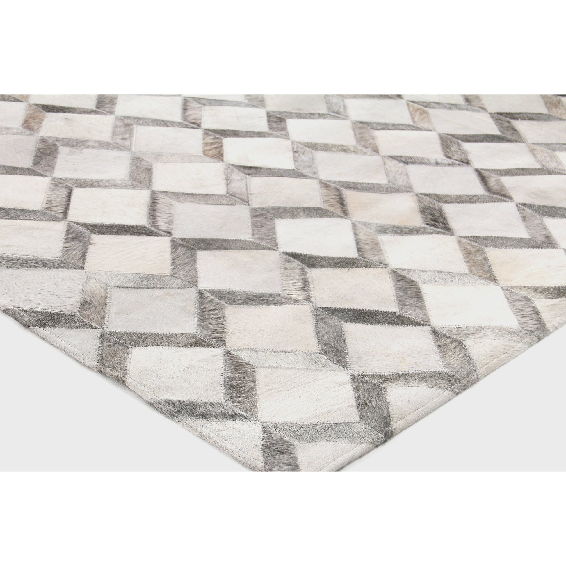Natural Hide Rug - Ivory, Silver by Exquisite Rugs in ivory, silver. Made from leather hide in a unique style.