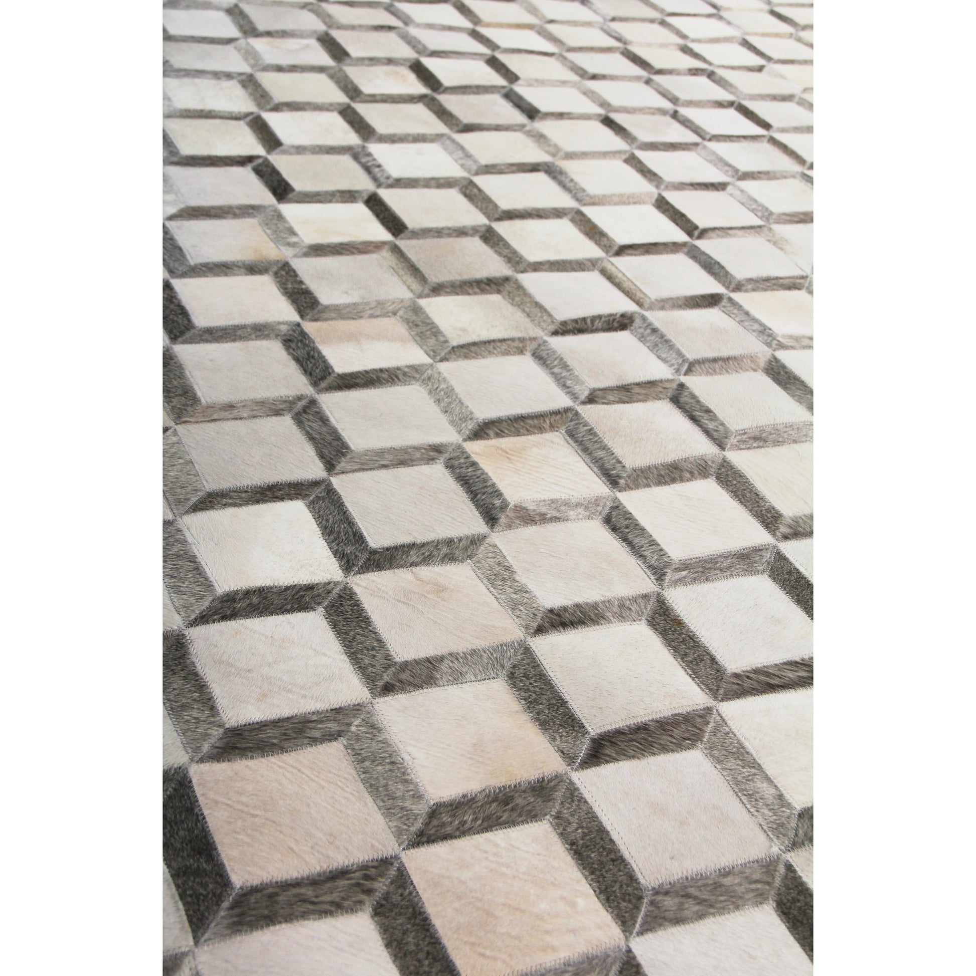 Natural Hide Rug - Ivory, Silver by Exquisite Rugs in ivory, silver. Made from leather hide in a unique style.