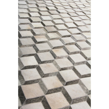 Natural Hide Rug - Ivory, Silver by Exquisite Rugs in ivory, silver. Made from leather hide in a unique style.