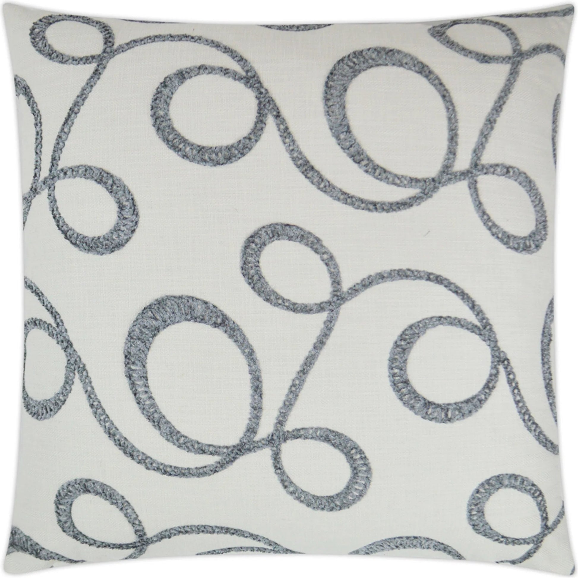 Okeefe Pillow by DV Kap Home in slate. Made from 100% cotton in a transitional style.