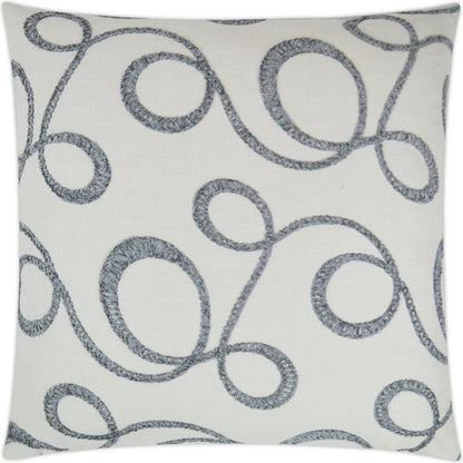 Okeefe Pillow by DV Kap Home in slate. Made from 100% cotton in a transitional style.