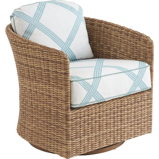 Swivel Occassional Chair by Tommy Bahama Outdoor in 3350 dark brown. Made from unique in a unique style.