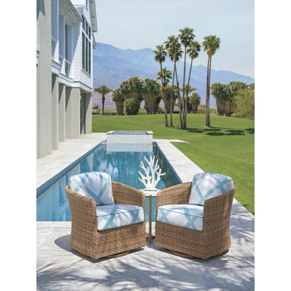 Swivel Occassional Chair by Tommy Bahama Outdoor in 3350 dark brown. Made from unique in a unique style.