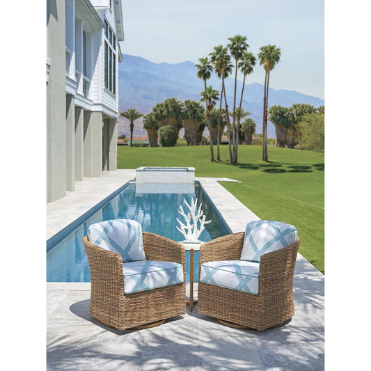 Swivel Occassional Chair by Tommy Bahama Outdoor in 3350 dark brown. Made from unique in a unique style.
