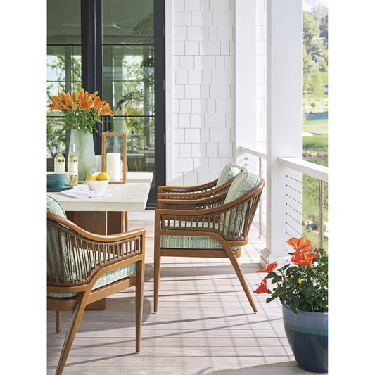 Palm Desert Poolside Arm Dining Chair by Tommy Bahama Outdoor in 3350 dark brown. Made from unique in a unique style.