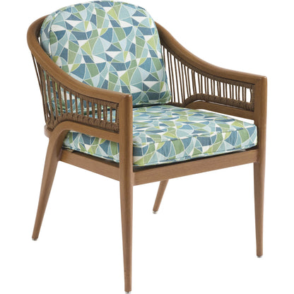 Palm Desert Geometric Poolside Arm Dining Chair by Tommy Bahama Outdoor in 3350 dark brown. Made from unique in a unique style.