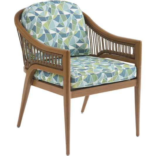 Palm Desert Geometric Poolside Arm Dining Chair by Tommy Bahama Outdoor in 3350 dark brown. Made from unique in a unique style.