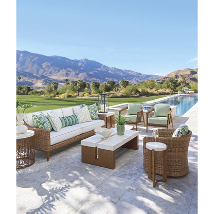 Palm Desert Poolside Sofa by Tommy Bahama Outdoor in 3350 dark brown. Made from unique in a unique style.
