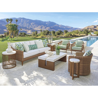 Palm Desert Poolside Sofa by Tommy Bahama Outdoor in 3350 dark brown. Made from unique in a unique style.