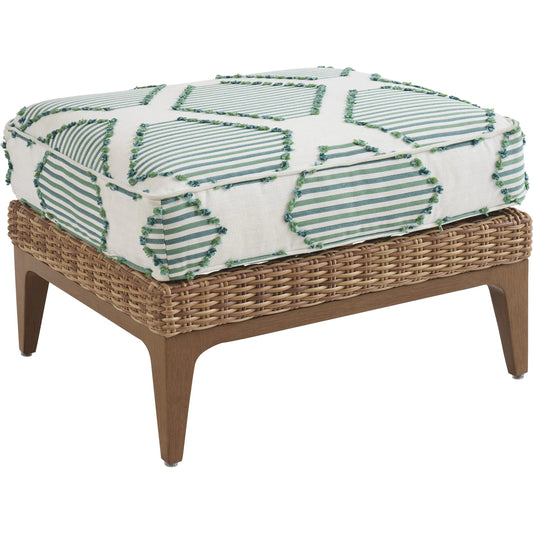 Hexagon Stripes Ottoman by Tommy Bahama Outdoor in 3350 dark brown. Made from unique in a unique style.