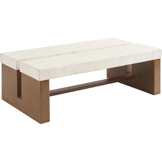 Palm Desert Poolside Rectangular Cocktail Table by Tommy Bahama Outdoor in white agate. Made from unique in a unique style.