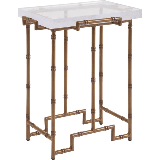 Palm Desert Poolside Accent Table by Tommy Bahama Outdoor in brown. Made from unique in a unique style.