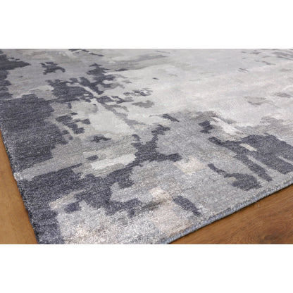 Bamboo Silk Rug by Exquisite Rugs in blue, gray. Made from bamboo silk in a unique style.