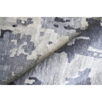 Bamboo Silk Rug by Exquisite Rugs in blue, gray. Made from bamboo silk in a unique style.