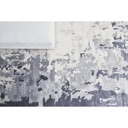 Bamboo Silk Rug by Exquisite Rugs in blue, gray. Made from bamboo silk in a unique style.