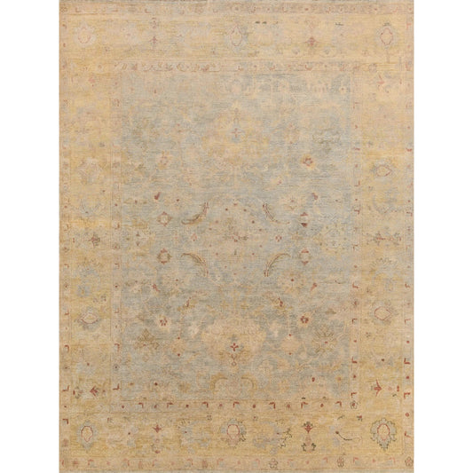 Antique Weave Oushak 3344 Rug by Exquisite Rugs in light blue, gold. Made from new zealand wool in a unique style.