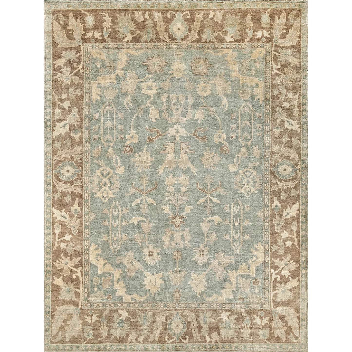 003 SI-2383882 | Primary Silo | Antique Weave Oushak 3346 Rug by Exquisite Rugs in blue, light brown. Made from new zealand wool in a unique style.