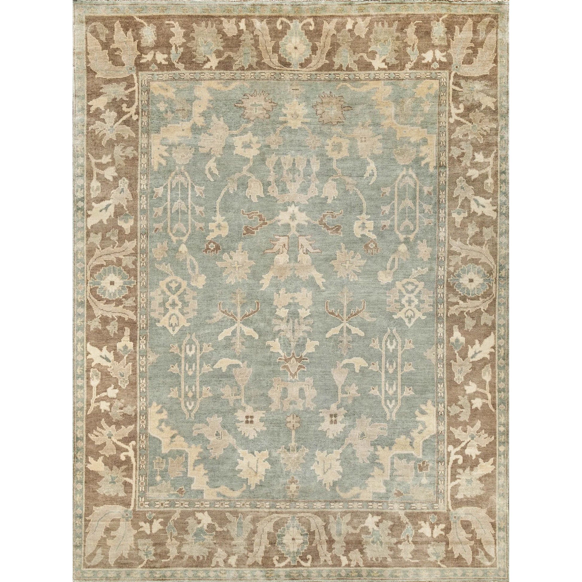 Antique Weave Oushak 3346 Rug by Exquisite Rugs in blue, light brown. Made from new zealand wool in a unique style.