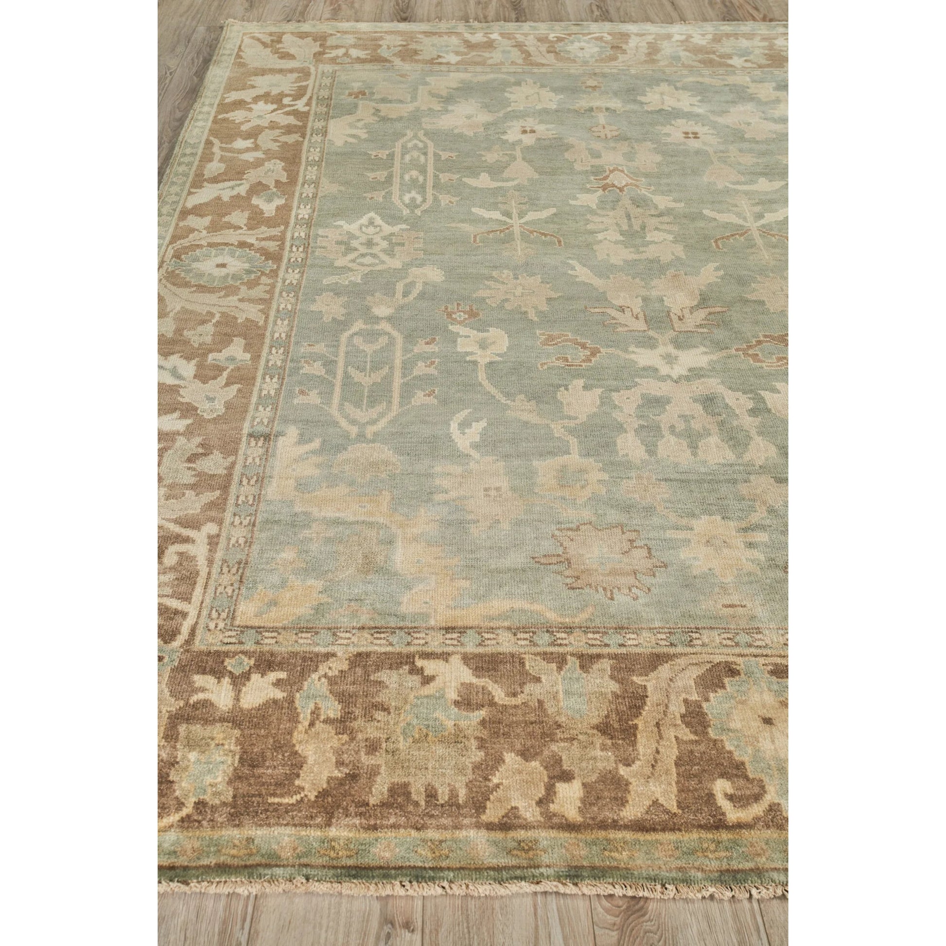 Antique Weave Oushak 3346 Rug by Exquisite Rugs in blue, light brown. Made from new zealand wool in a unique style.