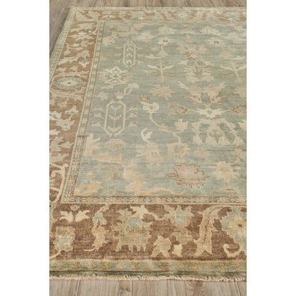 Antique Weave Oushak 3346 Rug by Exquisite Rugs in blue, light brown. Made from new zealand wool in a unique style.