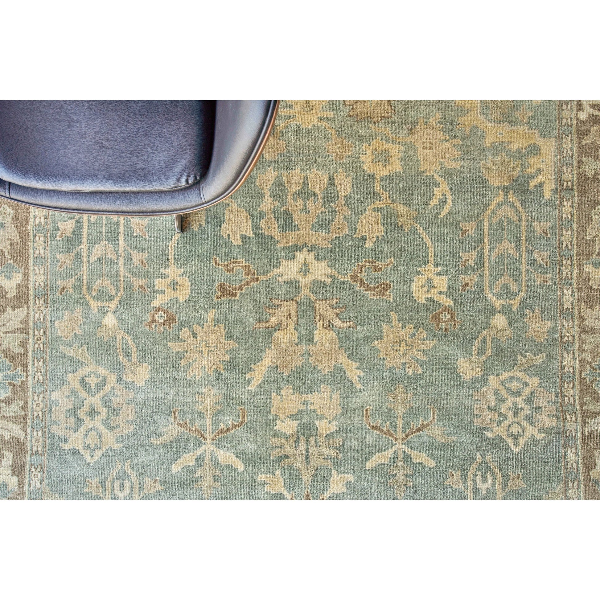 Antique Weave Oushak 3346 Rug by Exquisite Rugs in blue, light brown. Made from new zealand wool in a unique style.