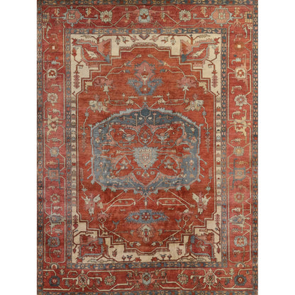 Antique Weave Persian Serapi Rug by Exquisite Rugs in rust, ivory. Made from new zealand wool in a unique style.