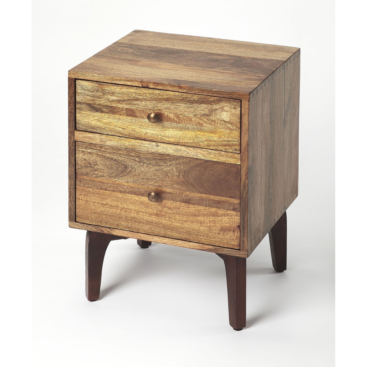 002 O-BUTLER-3347140 | Closeup | Nuance Loft Chairside Chest by Butler Specialty Company in light brown and butler loft. Made from mango wood, mdf in a modern style.