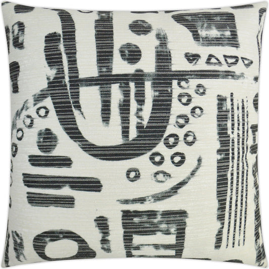 Brush Gesture Pillow by DV Kap Home in black. Made from 69% polyester, 28% rayon, 3% cotton in a unique style.