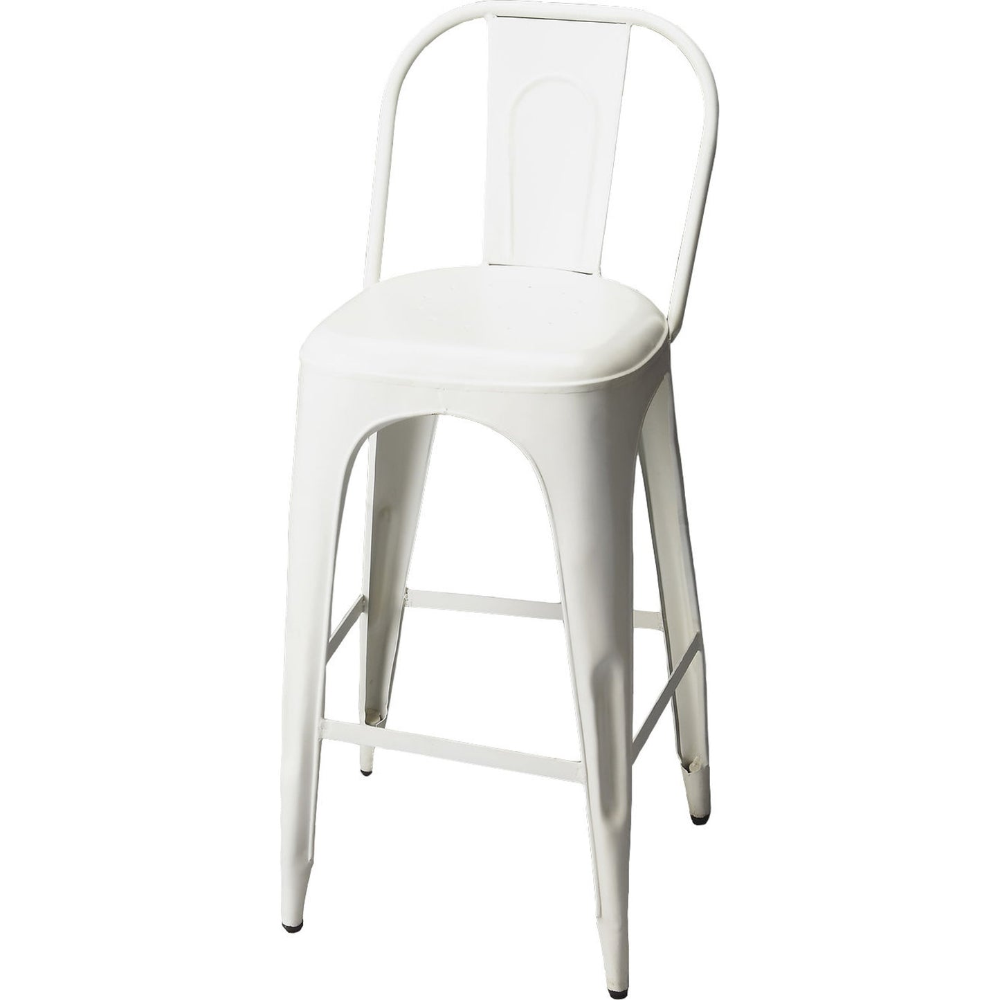 001 O-BUTLER-3349290 | Additional Silo | Alliance Vintage Bar Stool by Butler Specialty Company in white and artifacts. Made from iron in a modern style.