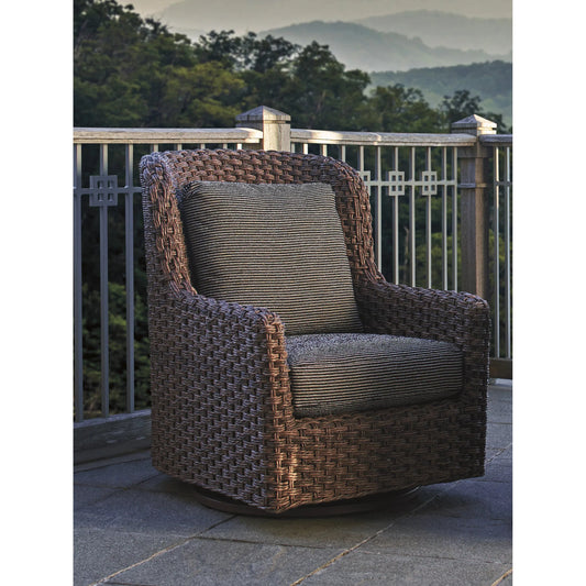 Kilimanjaro Swivel Glider Chair by Tommy Bahama Outdoor. Made from unique in a rustic style.