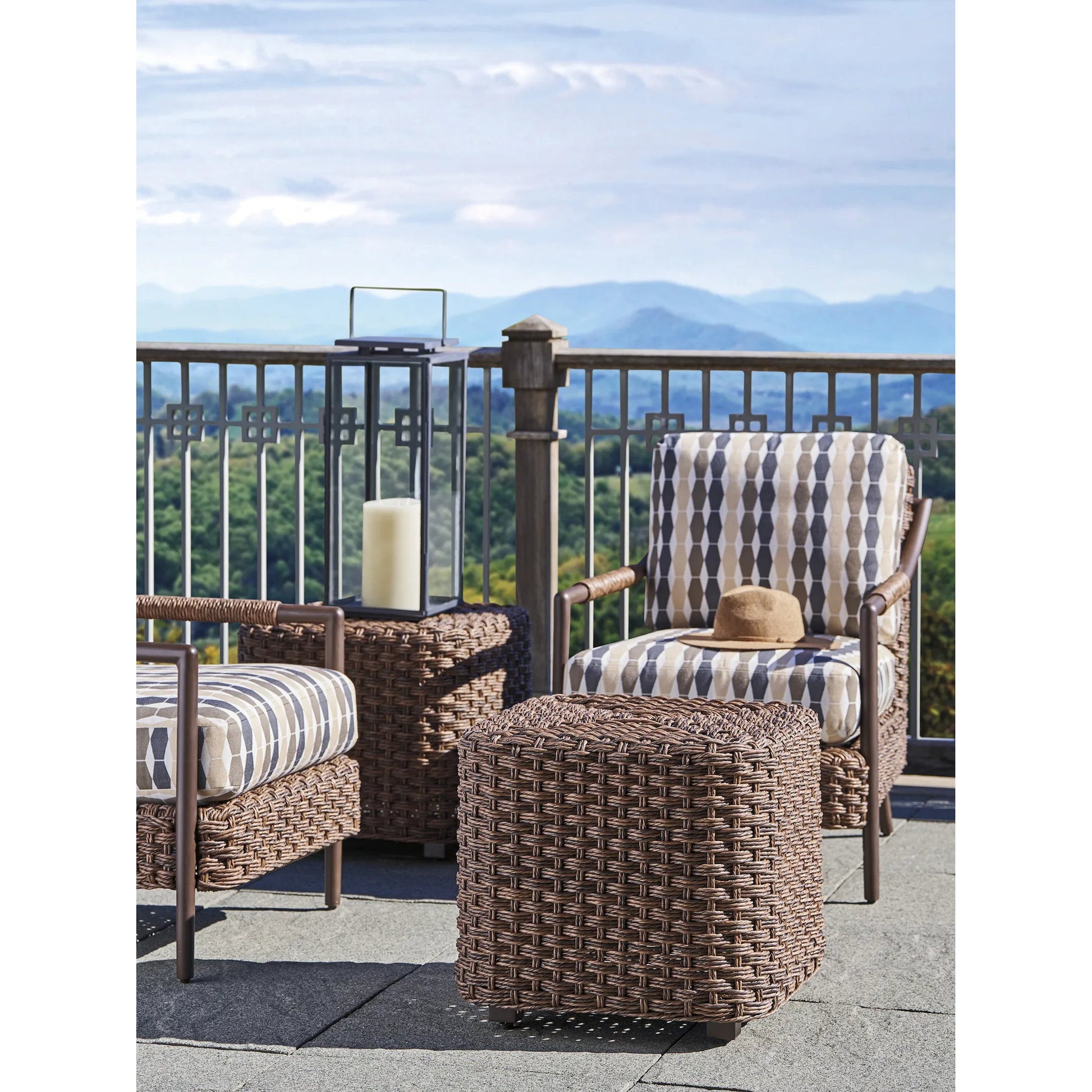 Kilimanjaro Small Outdoor Ottoman by Tommy Bahama Outdoor. Made from unique in a unique style.