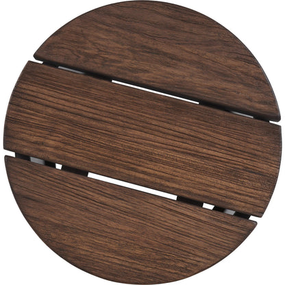 Kilimanjaro Outdoor Round End Table in Teak by Tommy Bahama Outdoor in espresso. Made from unique in a unique style.