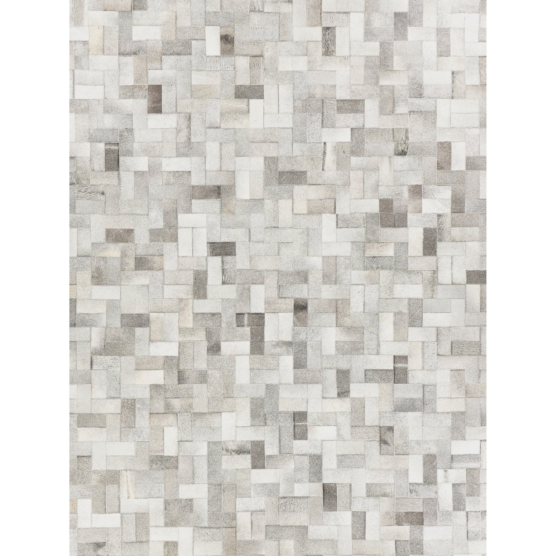 Natural Hide 3353 Rug by Exquisite Rugs in silver. Made from leather hide in a unique style.