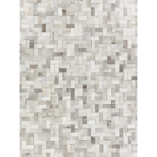 Natural Hide 3353 Rug by Exquisite Rugs in silver. Made from leather hide in a unique style.
