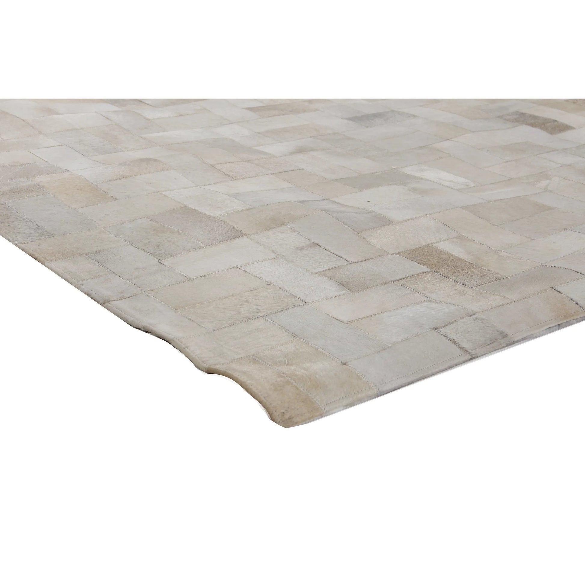 Natural Hide 3354 Rug by Exquisite Rugs in ivory, multi. Made from leather hide in a unique style.