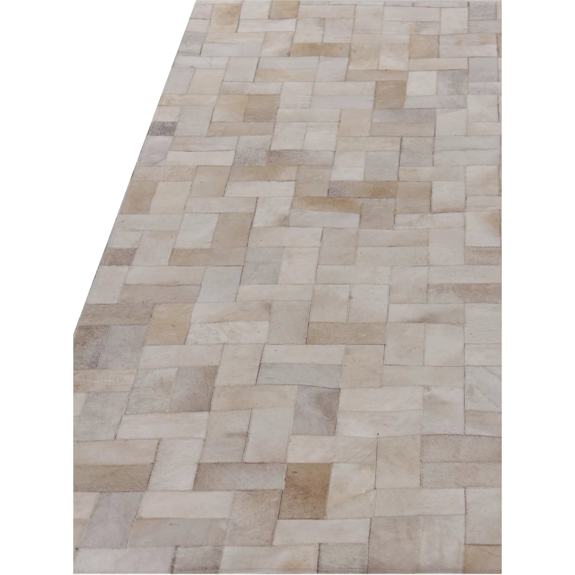 Natural Hide 3354 Rug by Exquisite Rugs in ivory, multi. Made from leather hide in a unique style.