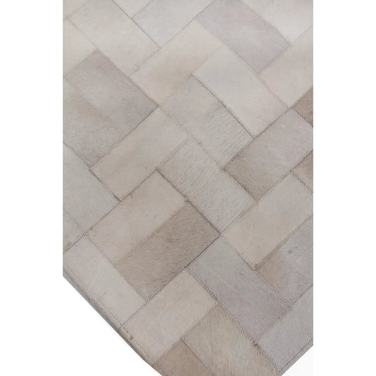 Natural Hide 3354 Rug by Exquisite Rugs in ivory, multi. Made from leather hide in a unique style.