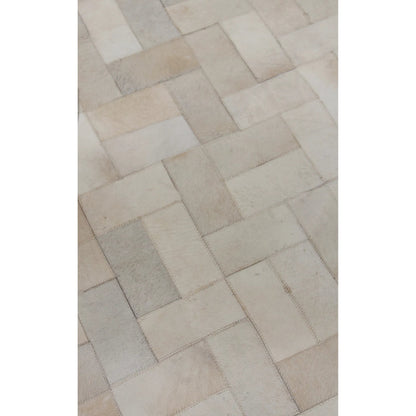 Natural Hide 3354 Rug by Exquisite Rugs in ivory, multi. Made from leather hide in a unique style.