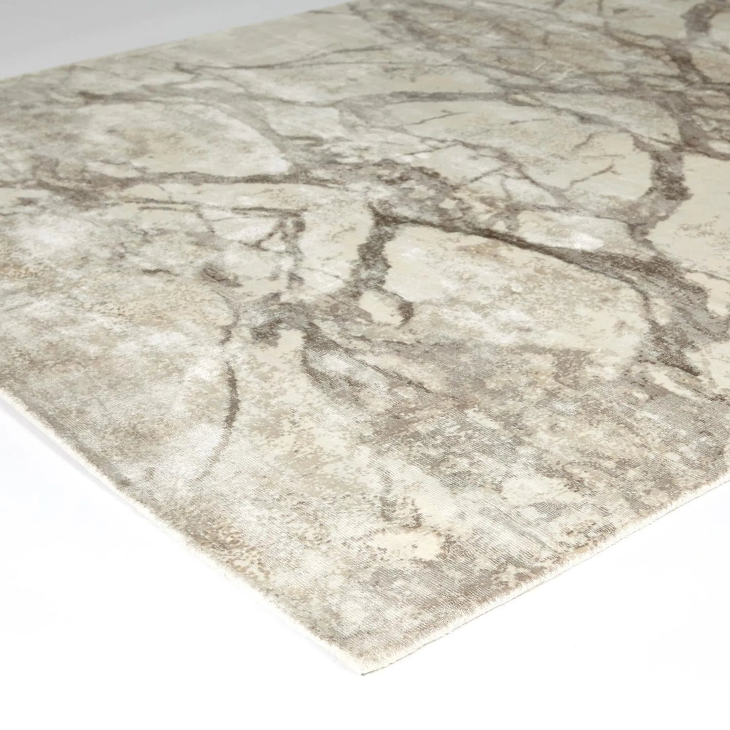 002 SI-2323974 | Closeup | Mirror Match Marble Rug by Global Views in neutral and marble. Made from unique in a traditional style.