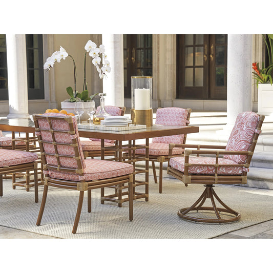 Sandpiper Bay Swivel Rocker Pink Dining Chair by Tommy Bahama Outdoor. Made from unique in a rustic style.
