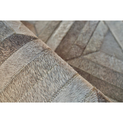 Natural Hide Rug by Exquisite Rugs in brown, silver. Made from leather hide in a unique style.