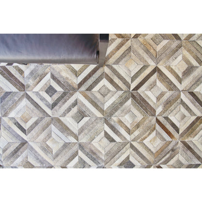 Natural Hide Rug by Exquisite Rugs in brown, silver. Made from leather hide in a unique style.