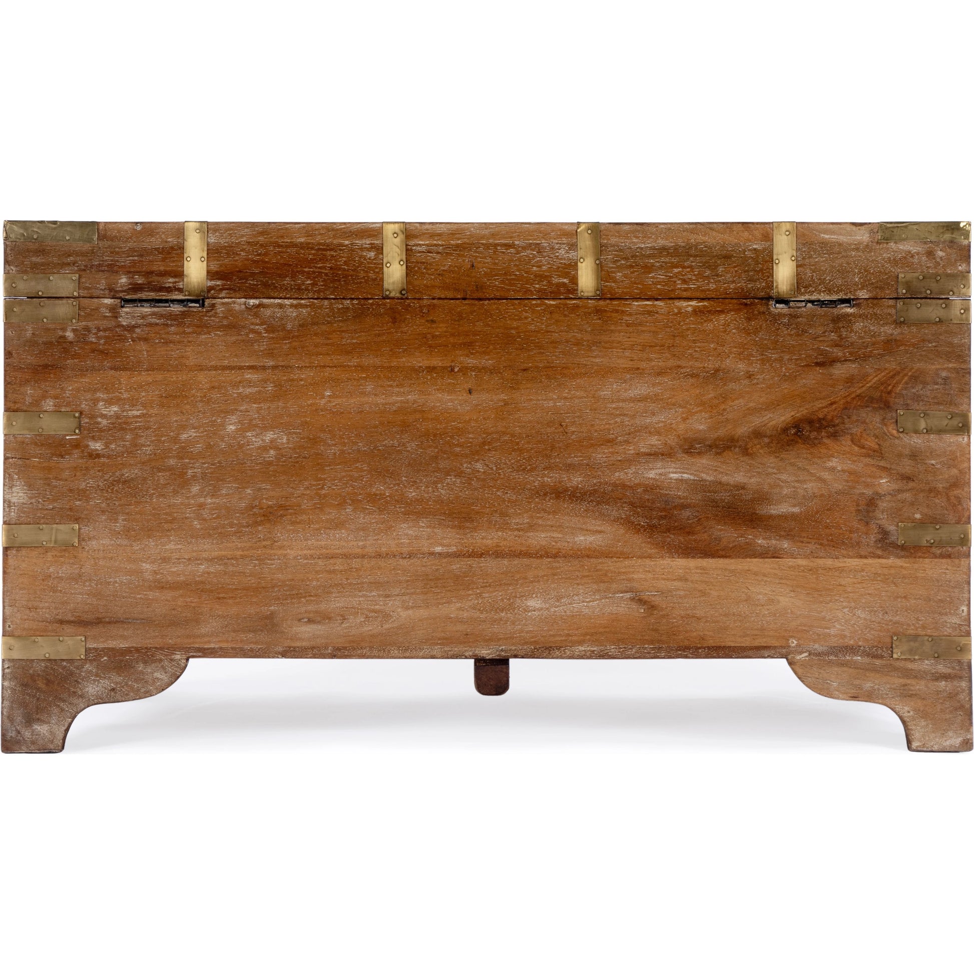 Nador Coffee Table by Butler Specialty Company. Made from mango wood solids, brass fittings in a modern style.