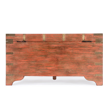 Nador Coffee Table by Butler Specialty Company. Made from mango wood solids, brass fittings in a modern style.