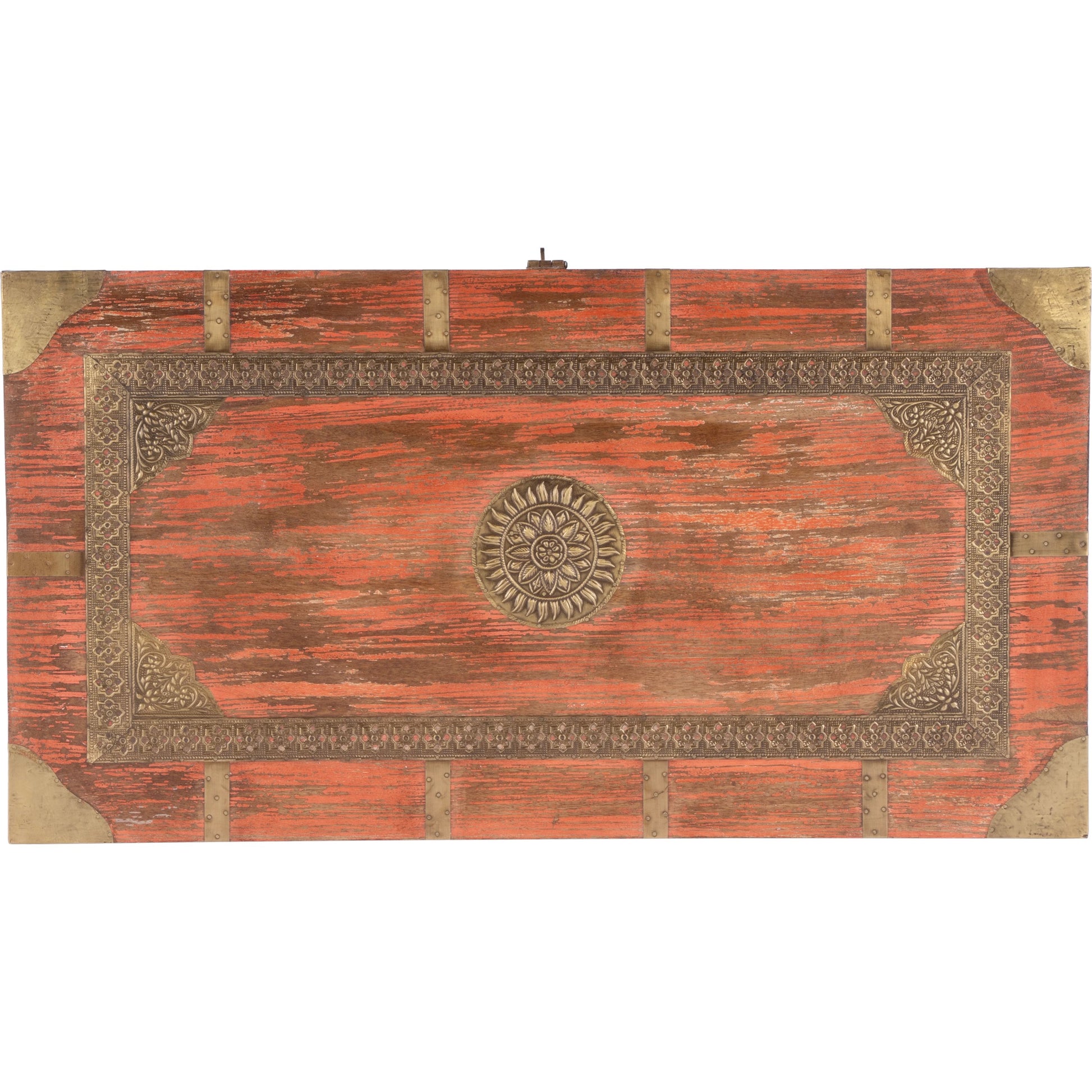 Nador Coffee Table by Butler Specialty Company. Made from mango wood solids, brass fittings in a modern style.