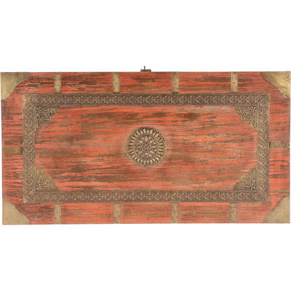 Nador Coffee Table by Butler Specialty Company. Made from mango wood solids, brass fittings in a modern style.