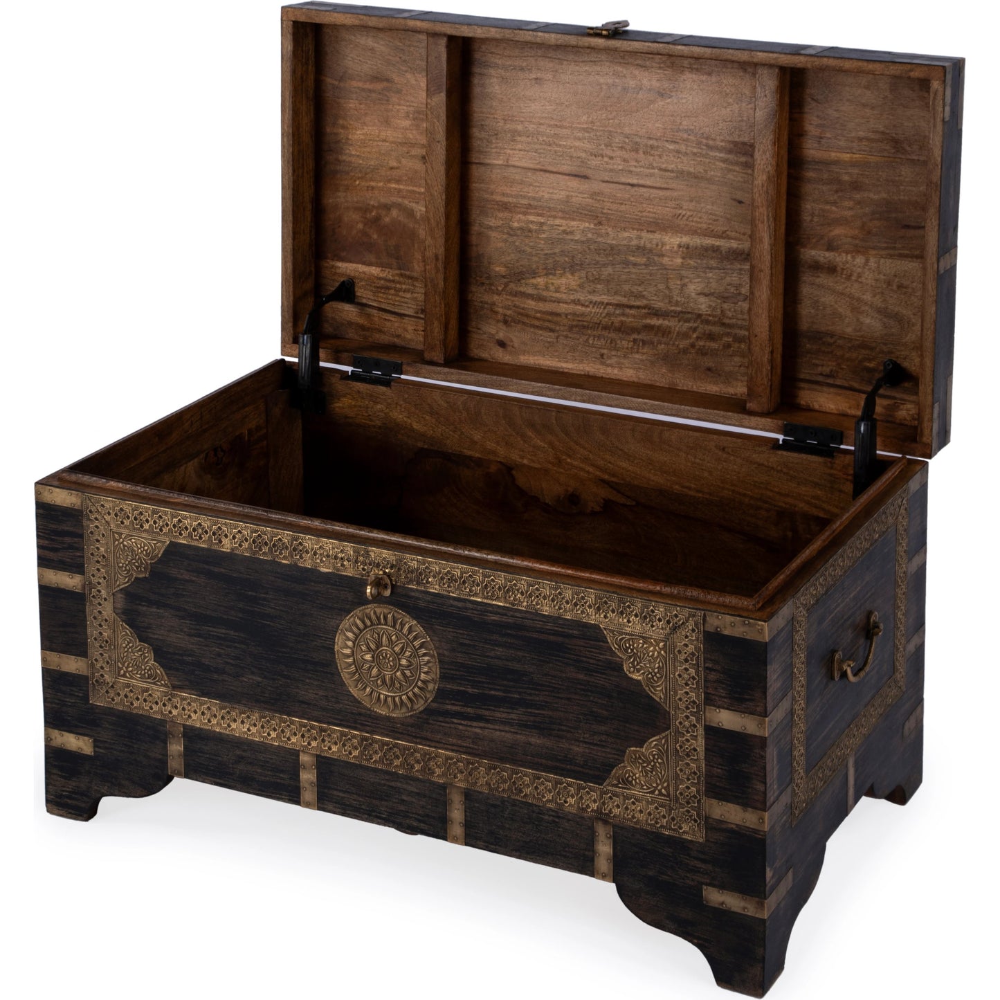 013 SI-2155902 | Additional Silo | Nador Coffee Table by Butler Specialty Company. Made from mango wood solids, brass fittings in a modern style.
